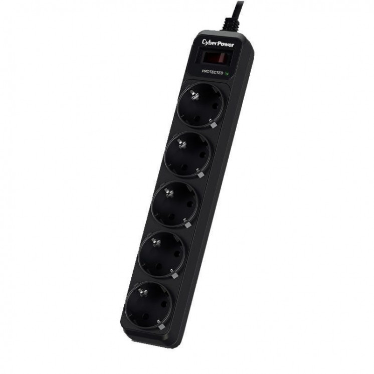 Regleta con interruptor cyberpower b0520sc0-de/ 5 tomas de corriente/ cable 1.8m/ negra