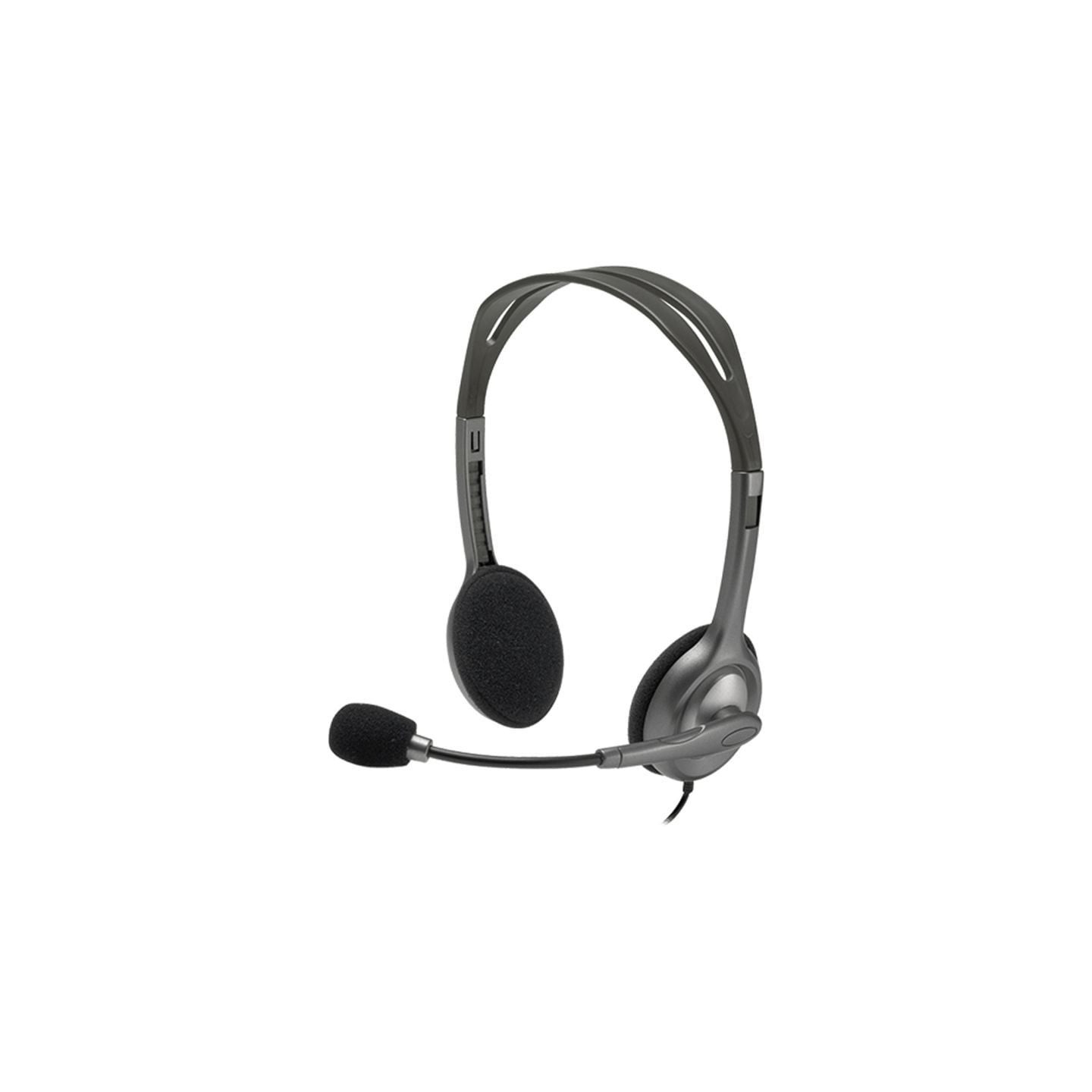 Auriculares logitech h111/ con micrófono/ jack 3.5/ negros