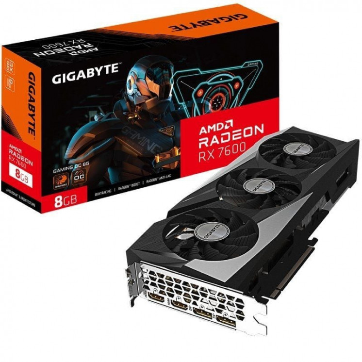 Tarjeta gráfica gigabyte radeon rx 7600 gaming oc/ 8gb gddr6