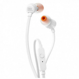 Auriculares intrauditivos jbl tune 110/ con micrófono/ jack 3.5/ blancos