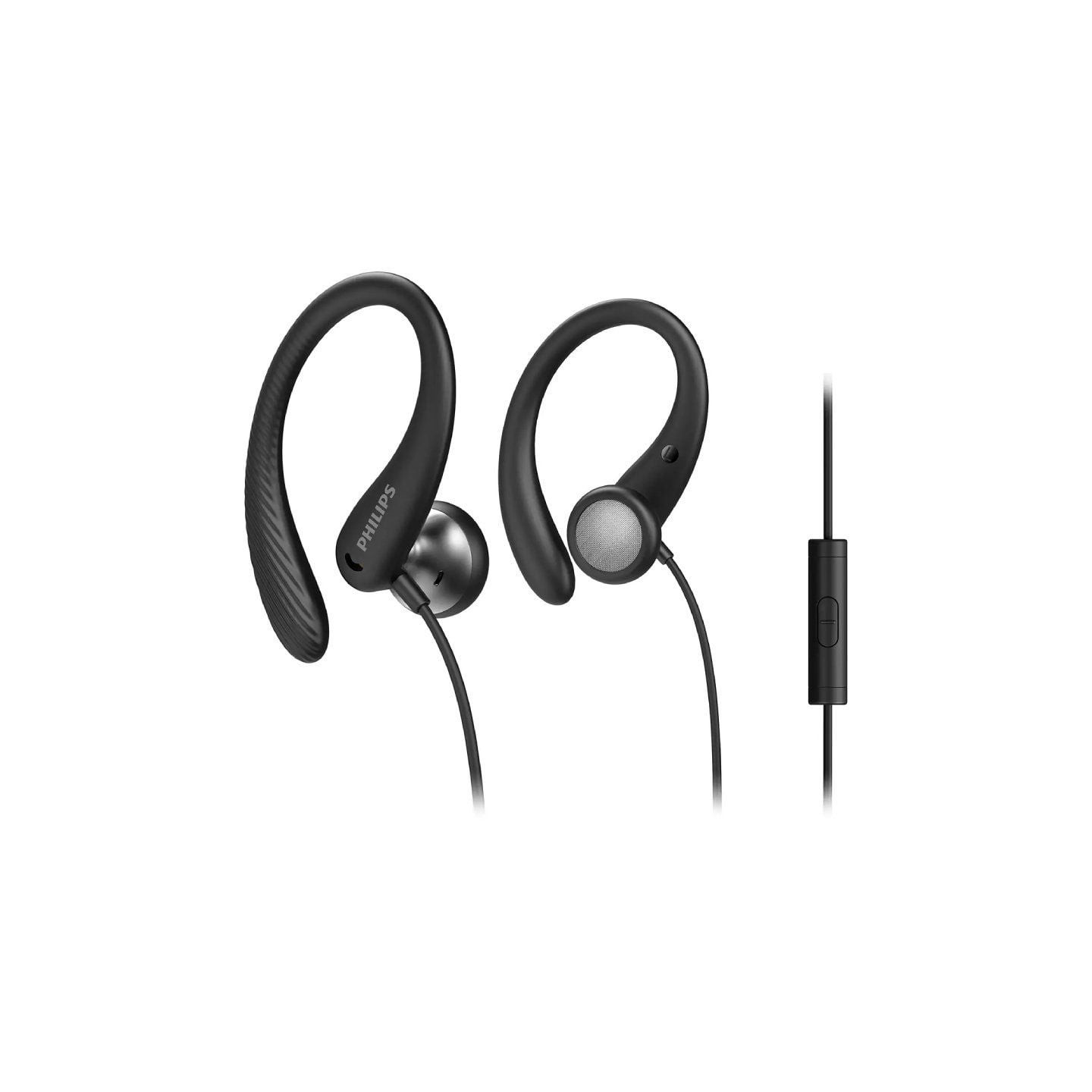 Auriculares deportivos philips taa1105bk/ con micrófono/ jack 3.5/ negros