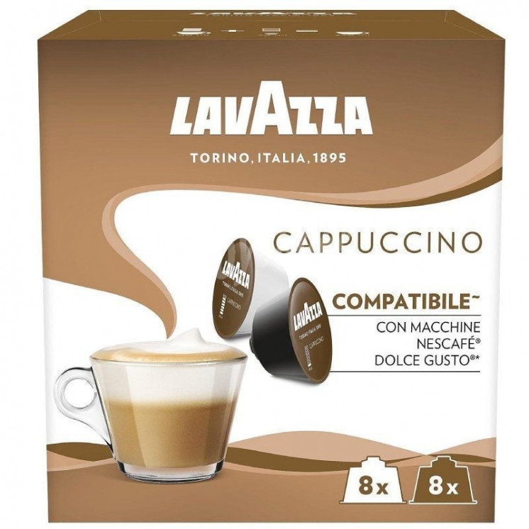 Cápsula lavazza cappuccino para cafeteras dolce gusto/ caja de 16