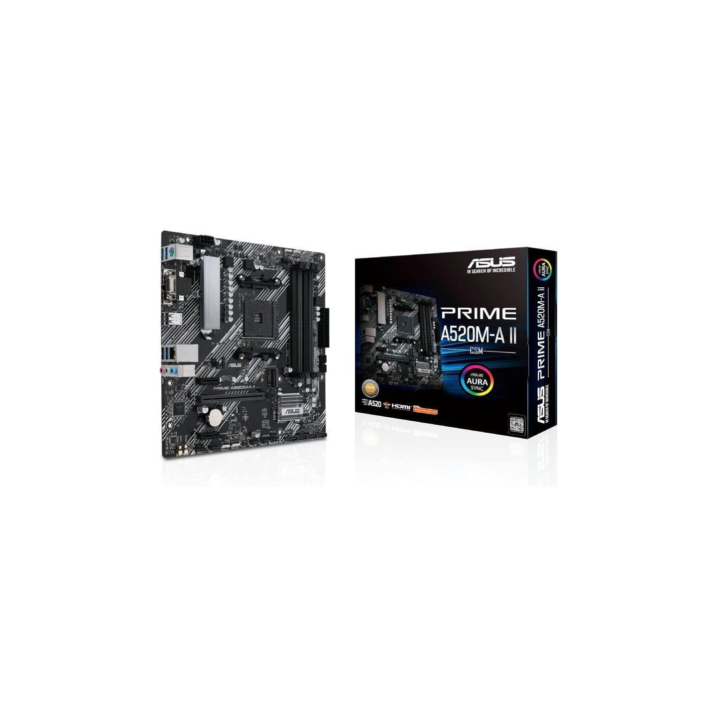 Placa base asus prime a520m-a ii/csm socket am4/ micro atx