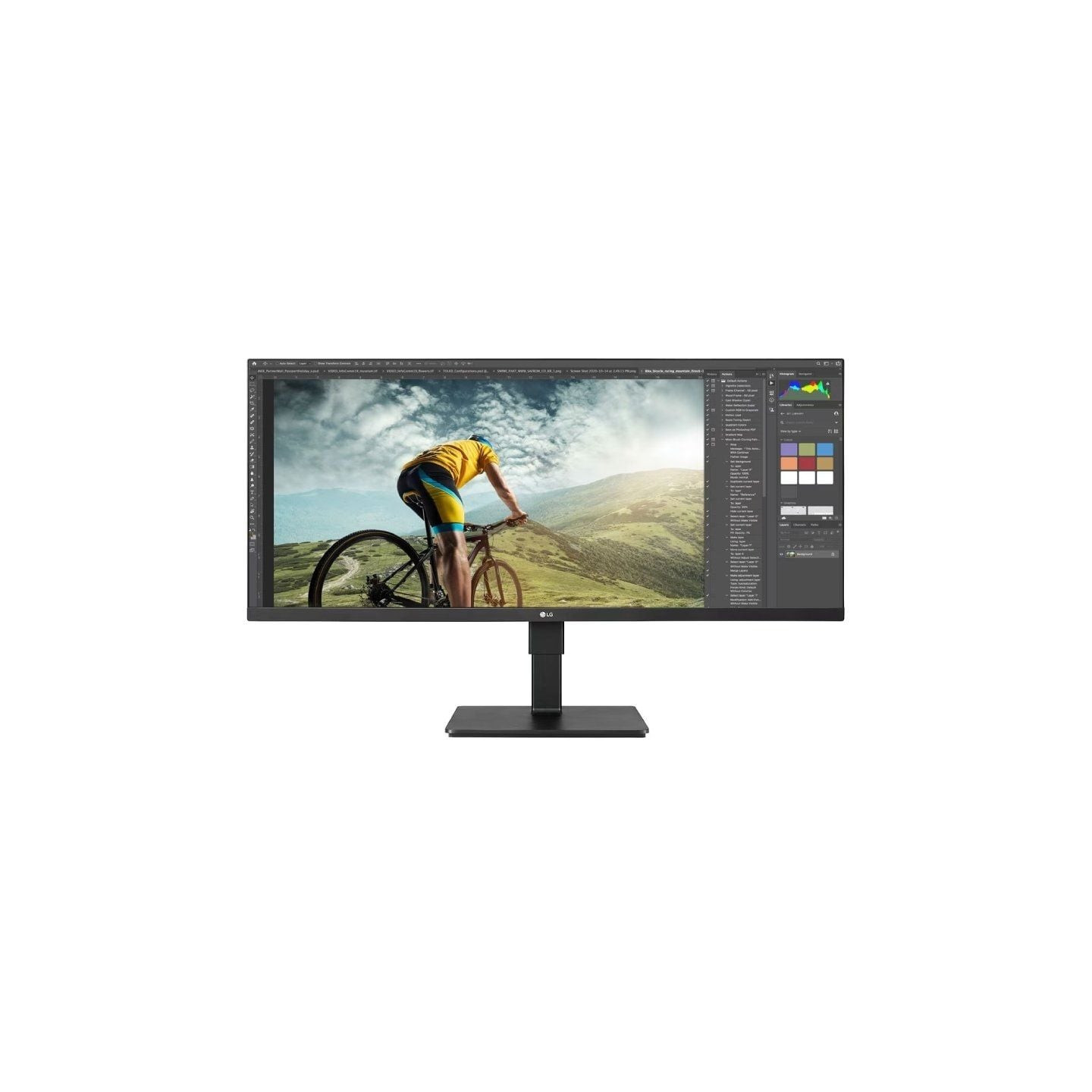 Monitor profesional ultrapanorámico lg 34bn670p-b 34'/ wfhd/ multimedia/ regulable en altura/ negro