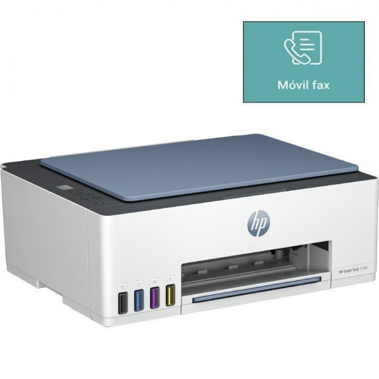 Multifunción Recargable HP Smart Tank 5106/ WiFi/ Fax Móvil/ Blanca