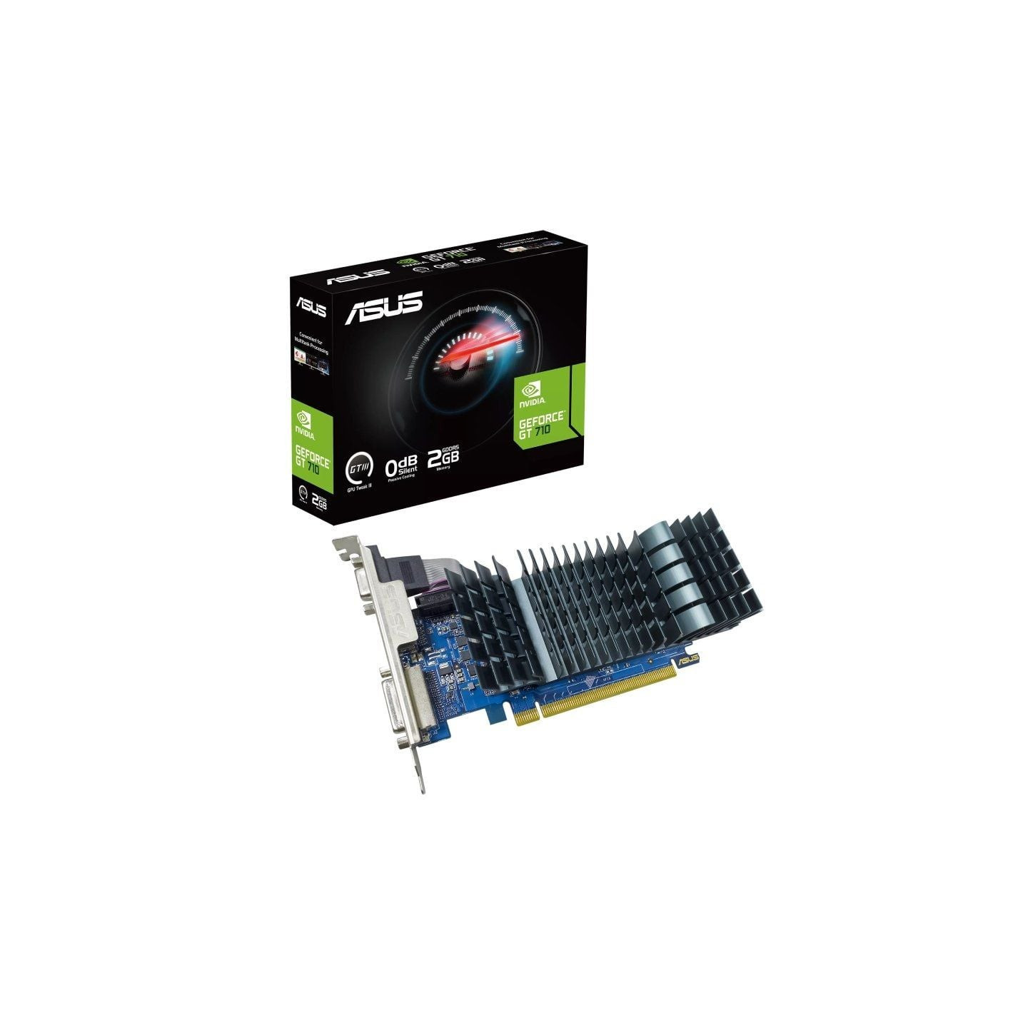 Tarjeta gráfica asus geforce gt 710 sl evo brk/ 2gb gddr5/ compatible con perfil bajo