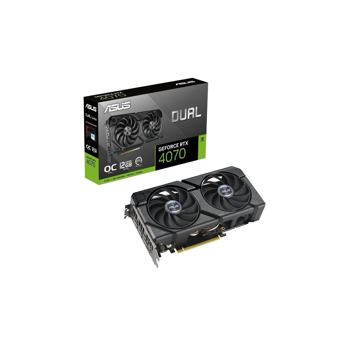 Tarjeta gráfica asus dual geforce rtx 4070 evo oc edition/ 12gb gddr6