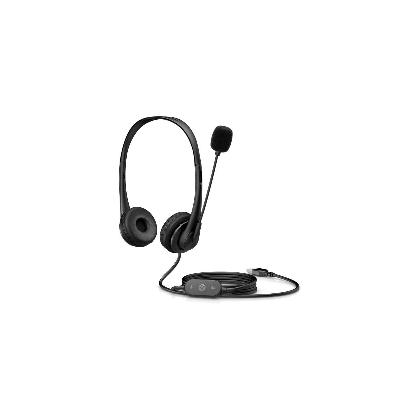 Auriculares hp g2 stereo / con micrófono/ usb/ negros