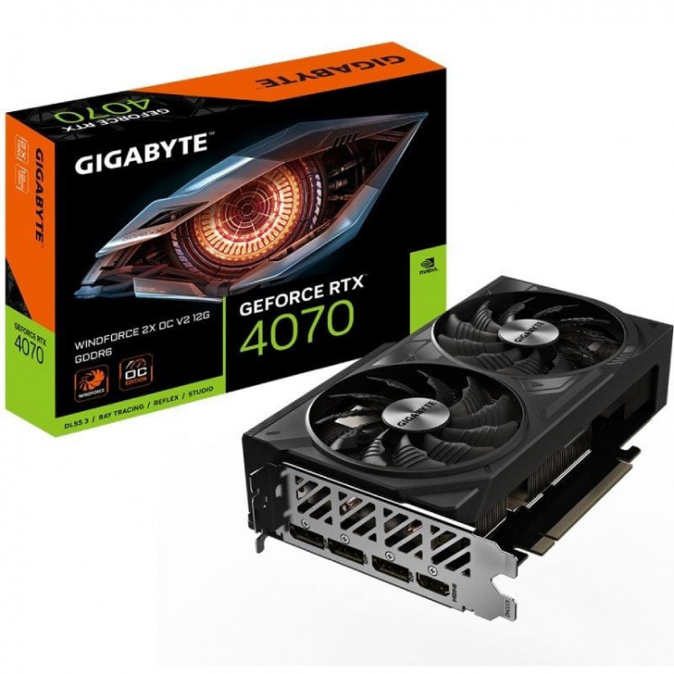 Tarjeta gráfica gigabyte geforce rtx 4070 windforce 2x oc v2 12g/ 12gb gddr6