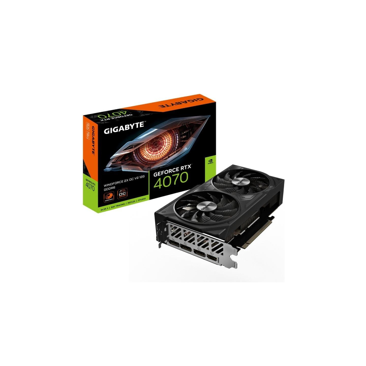 Tarjeta gráfica gigabyte geforce rtx 4070 windforce 2x oc v2 12g/ 12gb gddr6