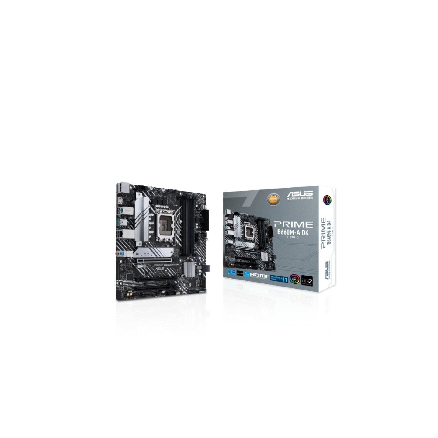 Placa base asus prime b660m-a d4-csm/ socket 1700/ micro atx