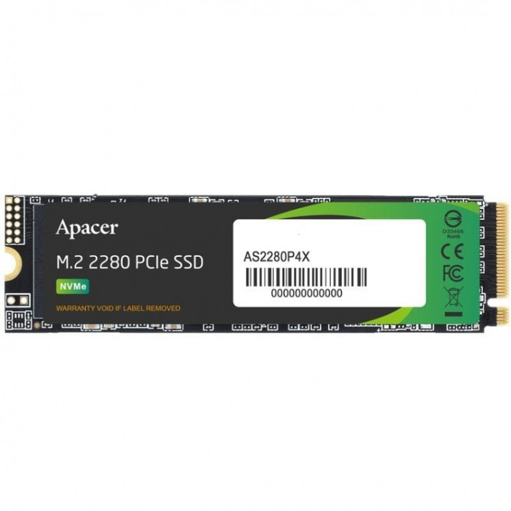 Disco ssd apacer as2280p4x 512gb/ m.2 2280 pcie/ full capacity