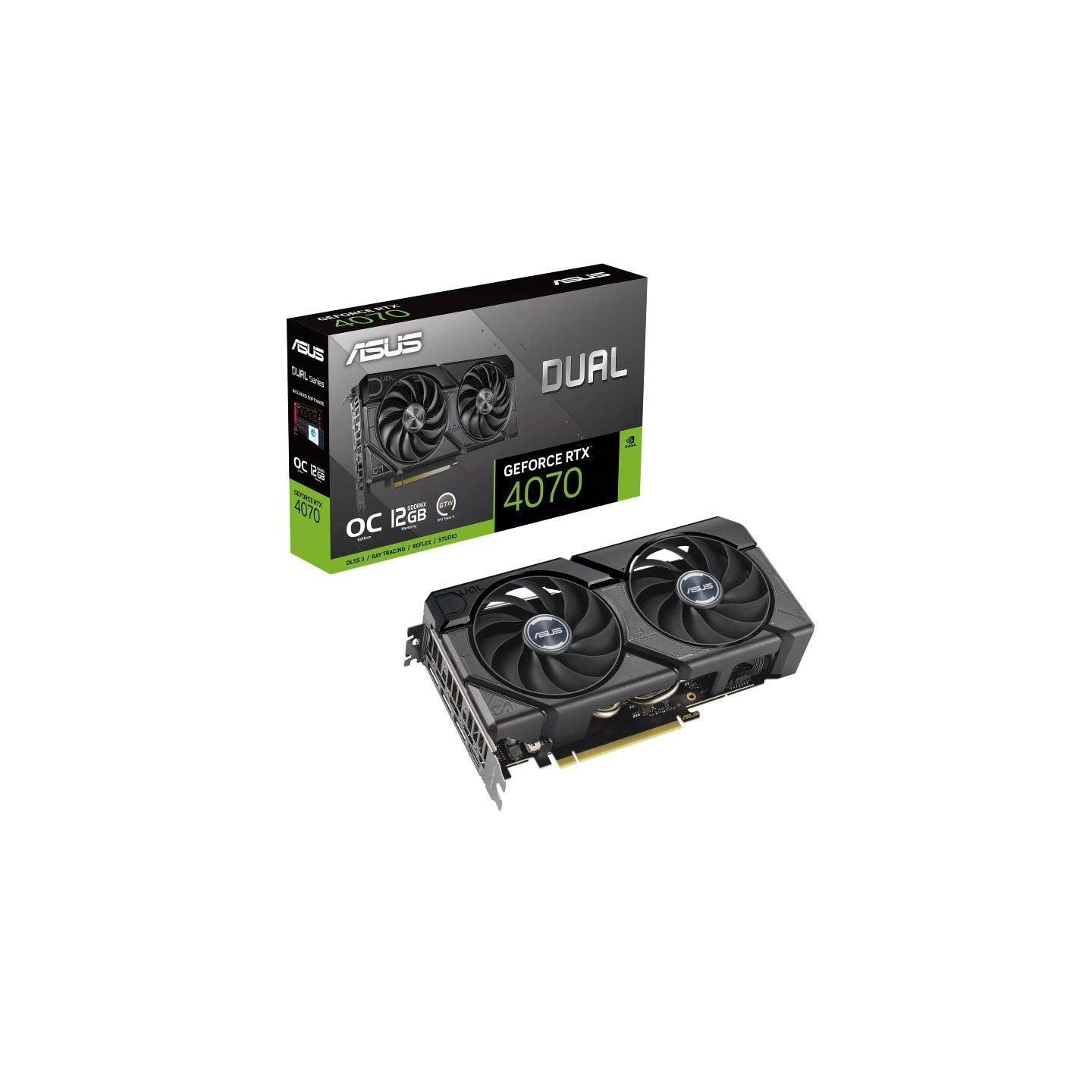 Tarjeta gráfica asus dual geforce rtx 4070 evo oc edition/ 12gb gddr6x