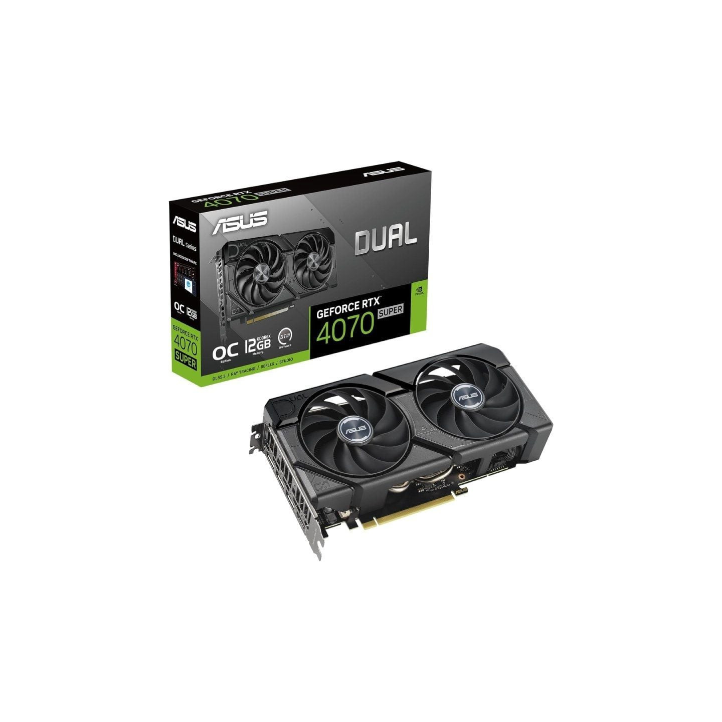 Tarjeta gráfica asus dual geforce rtx 4070 super evo oc/ 12gb gddr6x