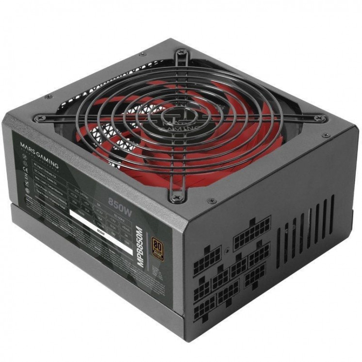 Fuente de alimentación mars gaming mpb850m/ 850w/ ventilador 14cm/ 80 plus bronze