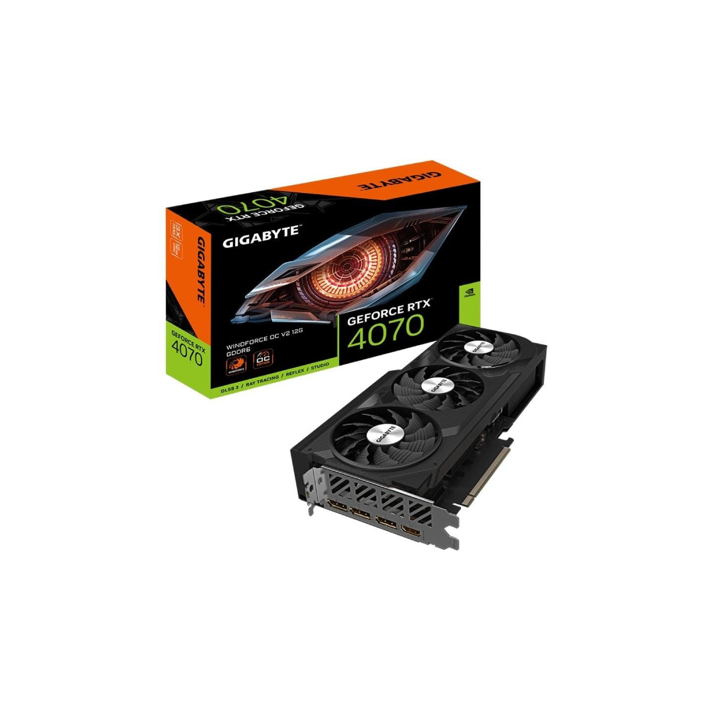 Tarjeta gráfica gigabyte geforce rtx 4070 windforce oc v2 12g/ 12gb gddr6