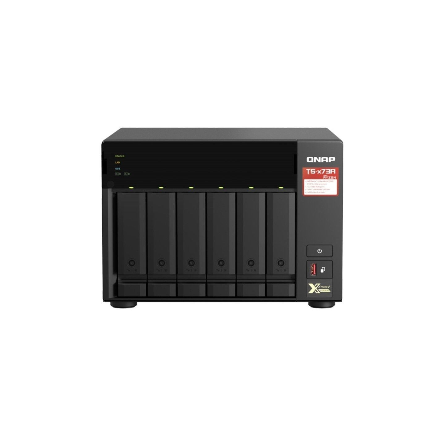 Nas qnap ts-673a-8g/ 6 bahías 3.5'- 2.5'/ 8gb ddr4/ formato torre