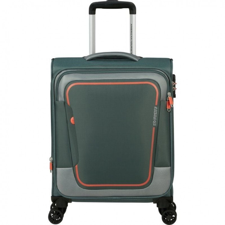 Maleta de cabina american tourister pulsonic spinner 55cm/ 55x40x23cm/ 4 ruedas/ verde bosque oscuro