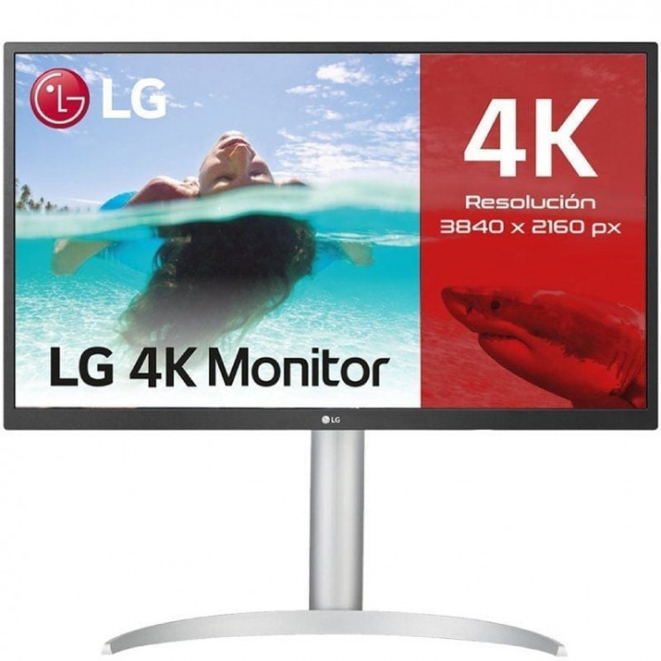 Monitor profesional lg 27up550p-w 27'/ 4k/ regulable en altura/ blanco