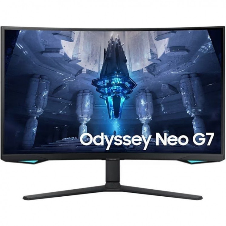 Monitor gaming curvo samsung odyssey neo g7 s32bg750np 32'/ 4k/ 1ms/ 165hz/ va/ regulable en altura/ negro