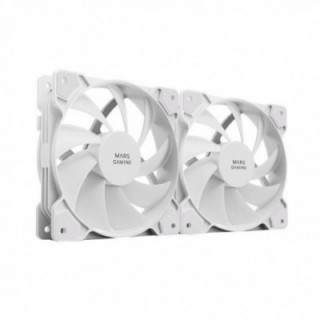 Pack 2 ventiladores mars gaming mf-pwmx2/ 12cm/ blanco