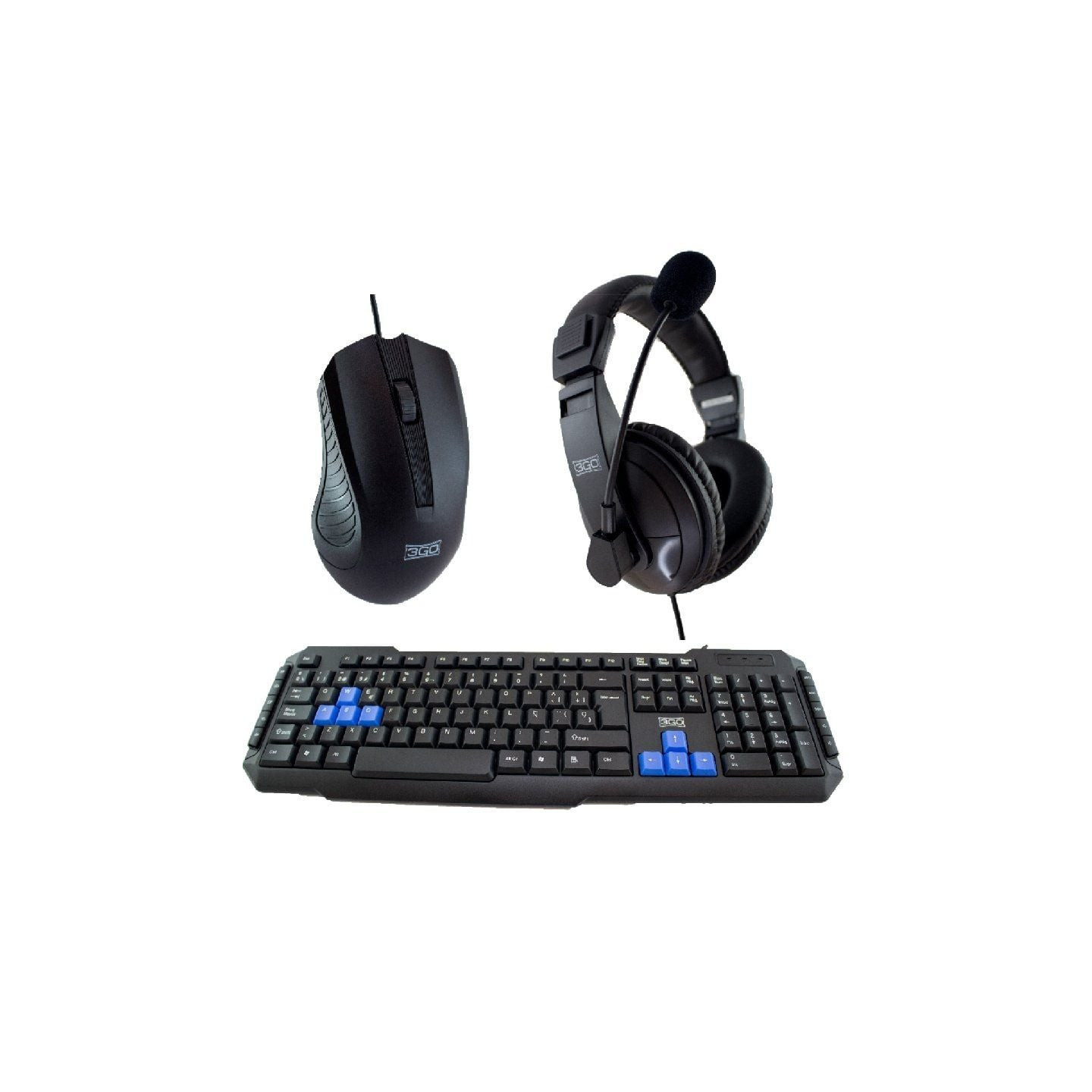 Pack Gaming 3GO COMBODRILEH 2/ Teclado + Ratón + Auriculares