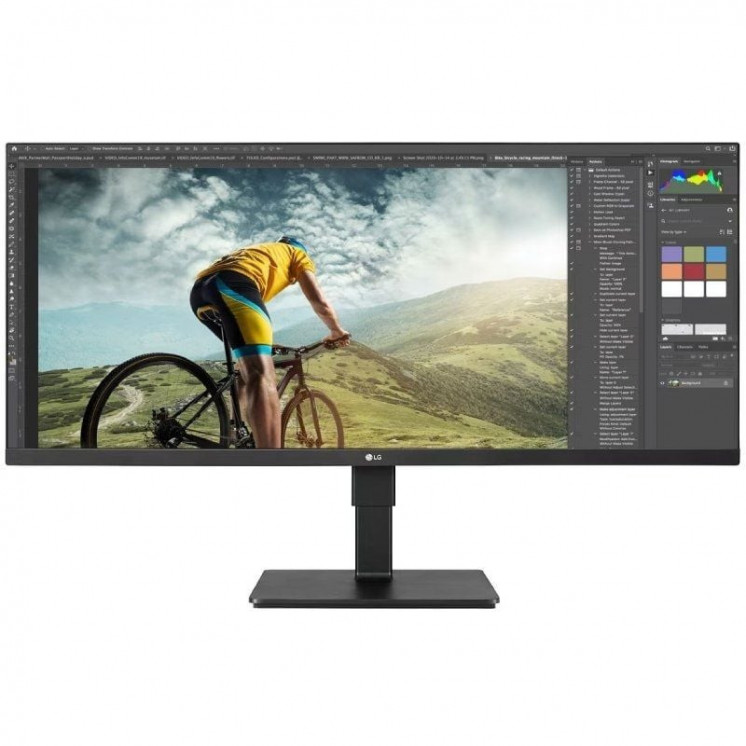 Monitor profesional ultrapanorámico lg 34bn670p-b 34'/ wfhd/ multimedia/ regulable en altura/ negro