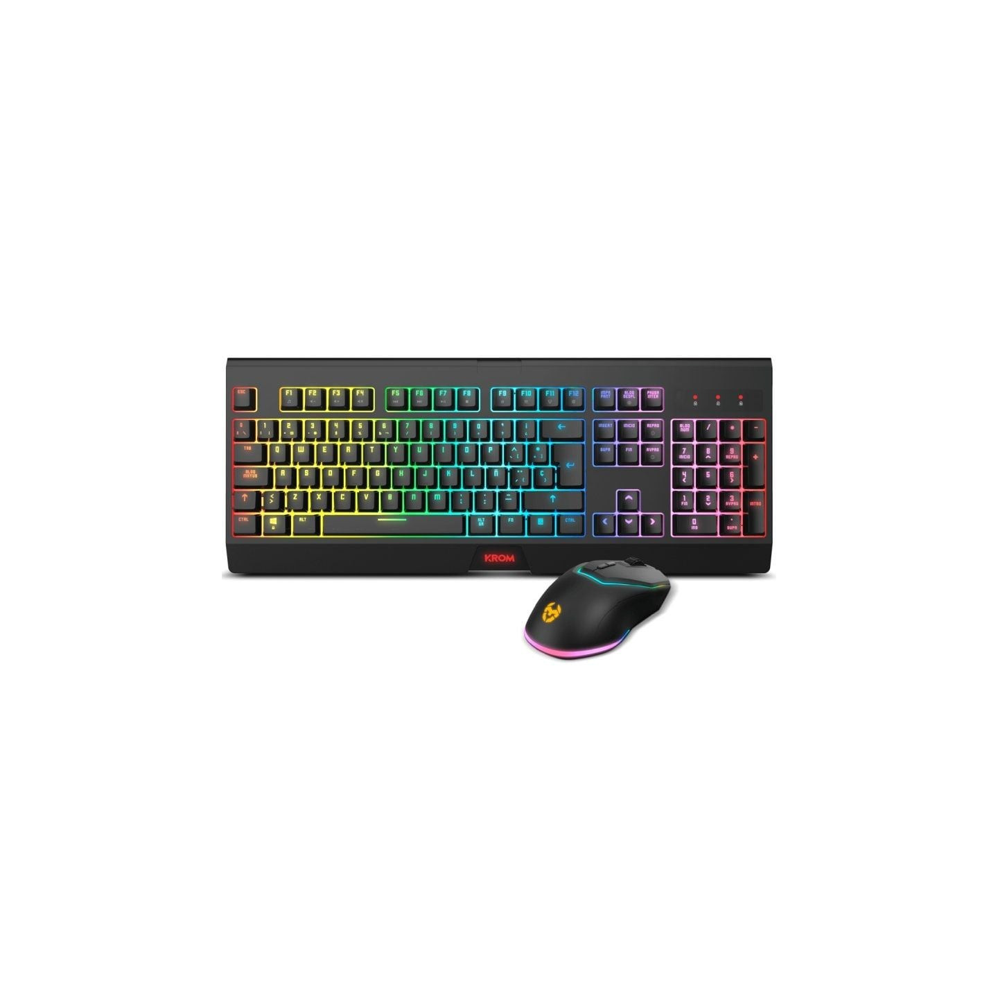 Pack Gaming Krom Kabala/ Teclado + Ratón Inalámbricos