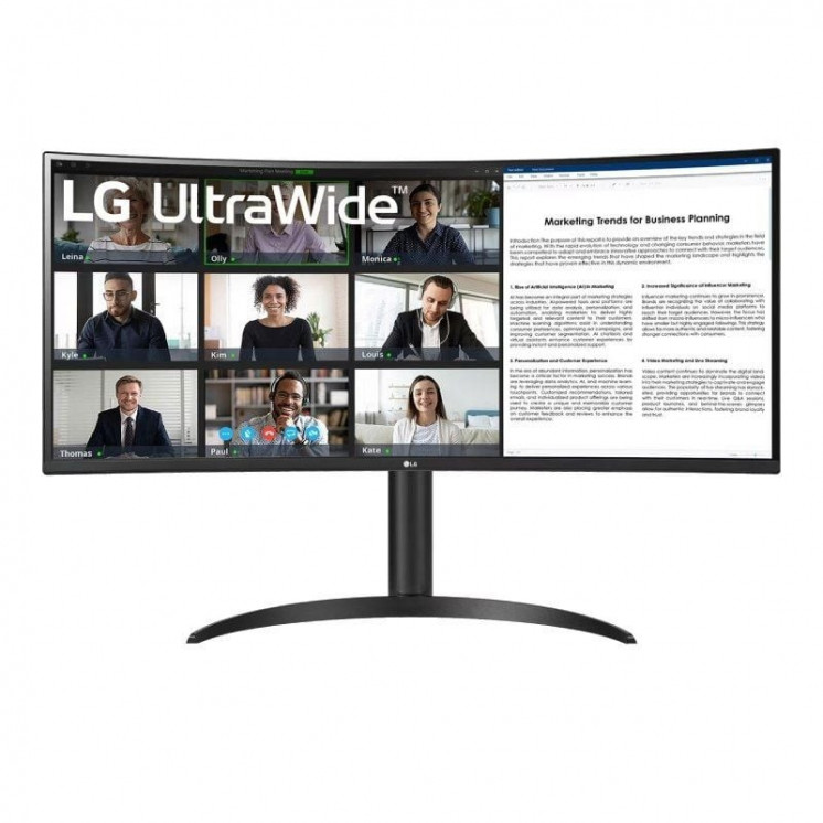 Monitor profesional ultrapanorámico curvo lg 34wr55qc-b 34'/ wqhd/ regulable en altura/ negro