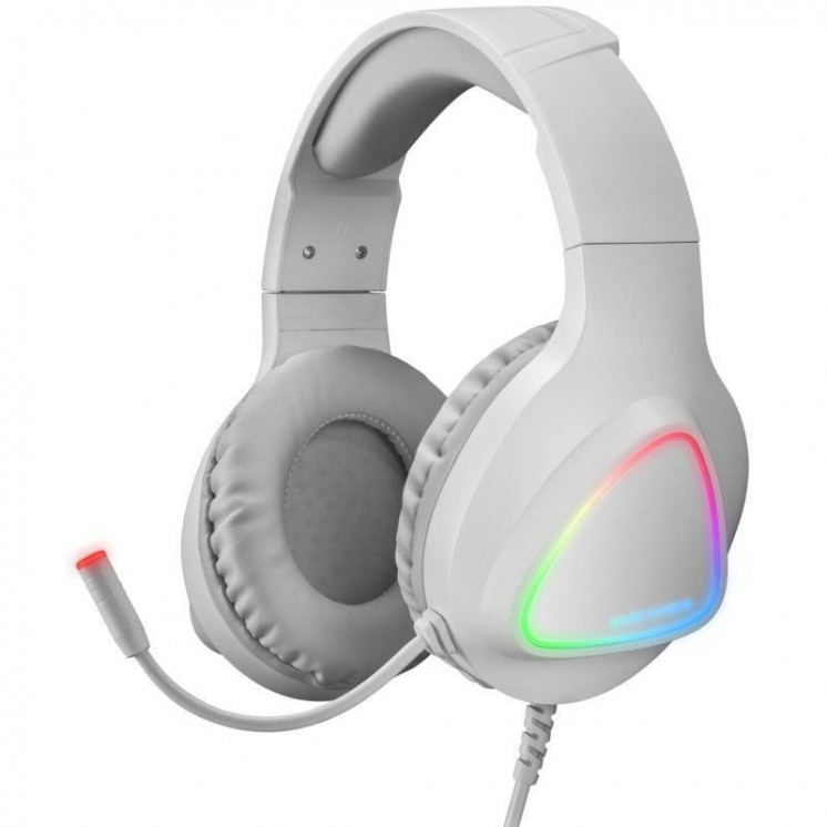 Auriculares Gaming con Micrófono Mars Gaming MH222/ Jack 3.5/ Blancos