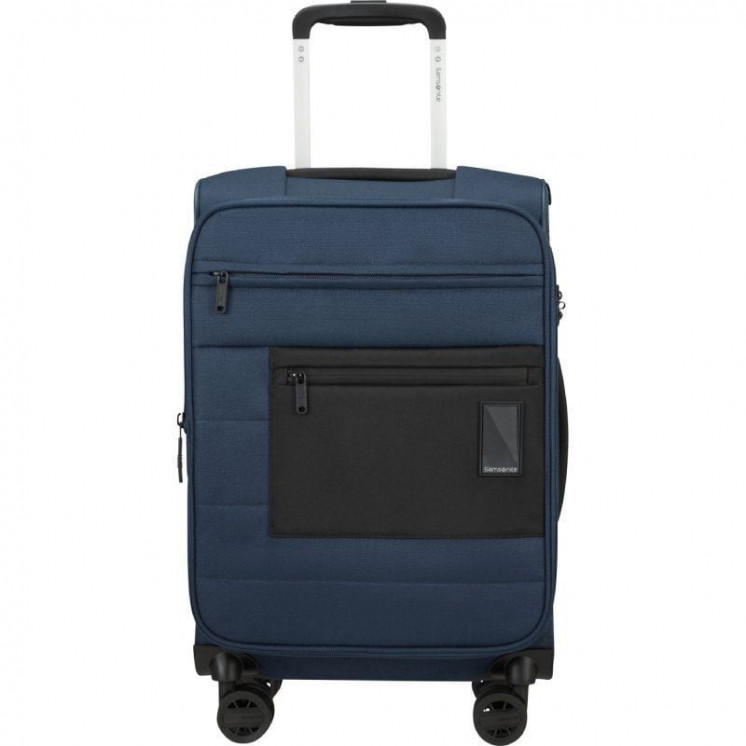 Maleta de cabina samsonite vaycay spinner expansible 55cm/ 55x35x25cm/ 4 ruedas/ azul marino