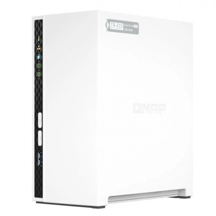 Nas qnap ts-233/ 2 bahías 3.5'- 2.5'/ 2gb ddr4/ formato torre