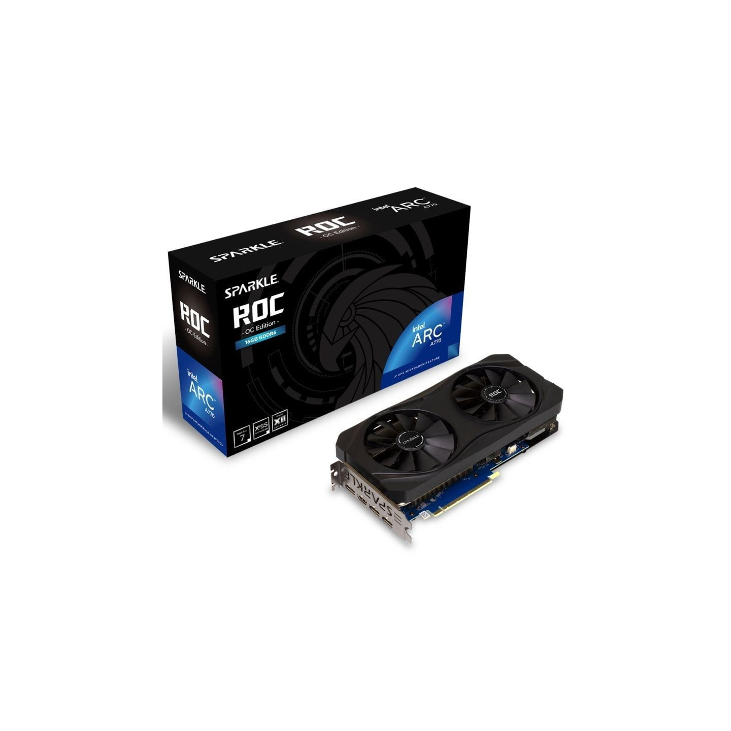 Tarjeta gráfica sparkle intel arc a770 roc oc/ 16gb gddr6