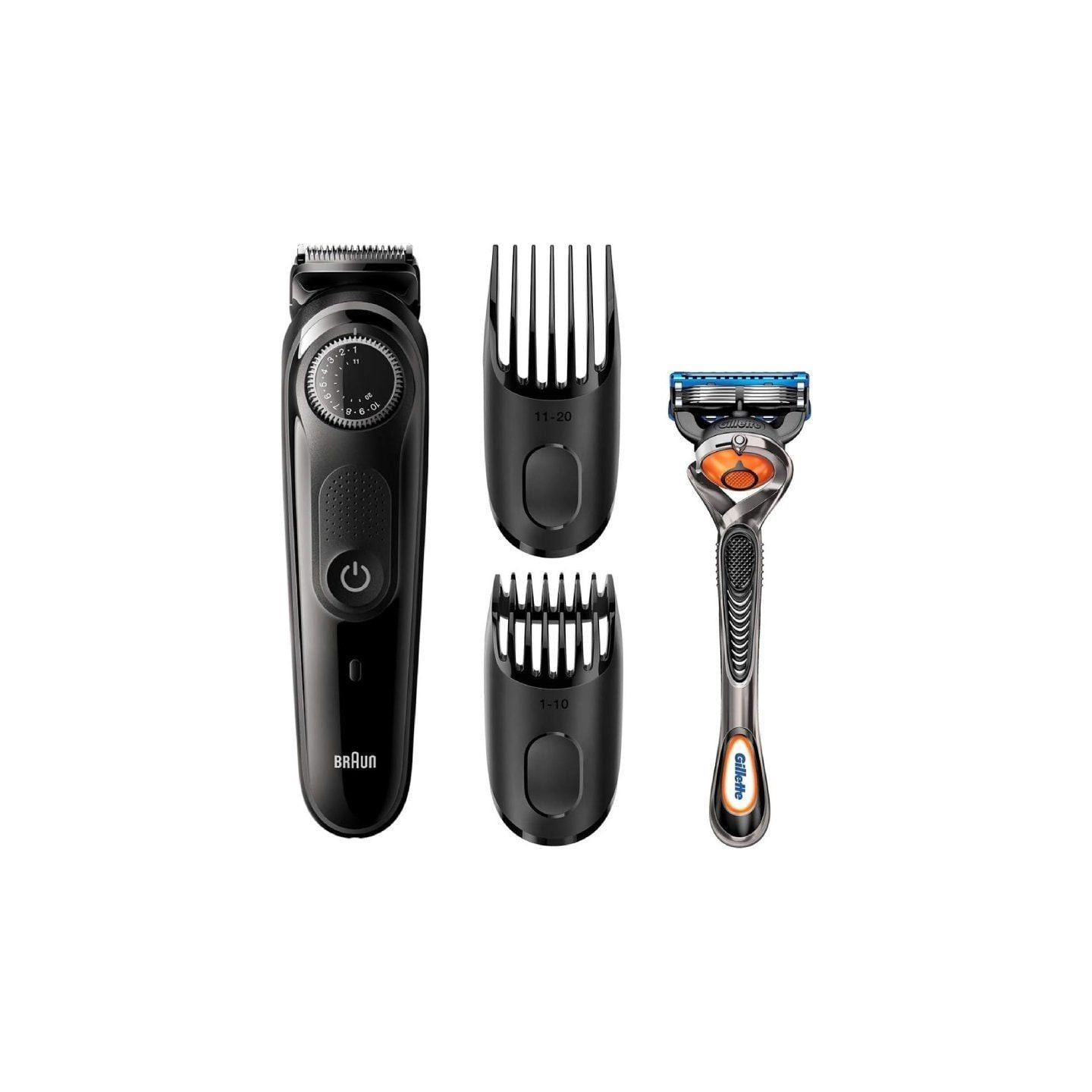 Cortabarbas braun beardtrimmer series 3000 bt3242/ con batería/ incluye gillette f5 proglide