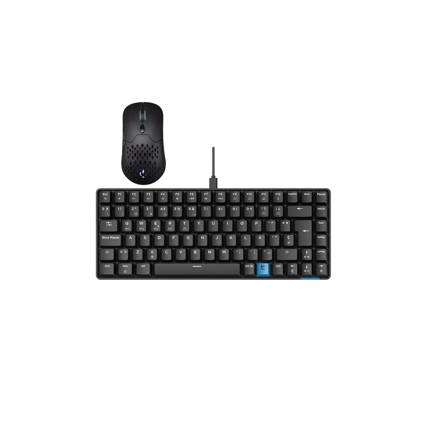 Pack Gaming Hiditec/ Teclado Mecánico Inalámbrico GM1K + Ratón Inalámbrico GX30 PRO Wireless