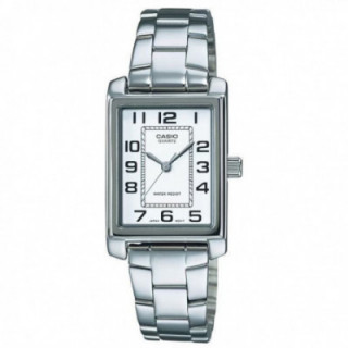 Reloj analógico casio collection women ltp-1234pd-7beg/ 32mm/ plata y blanco