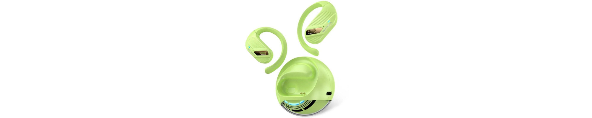 Auriculares deportivos bluetooth vention open ear openbeat o12 nbug0 con estuche de carga/ verdes